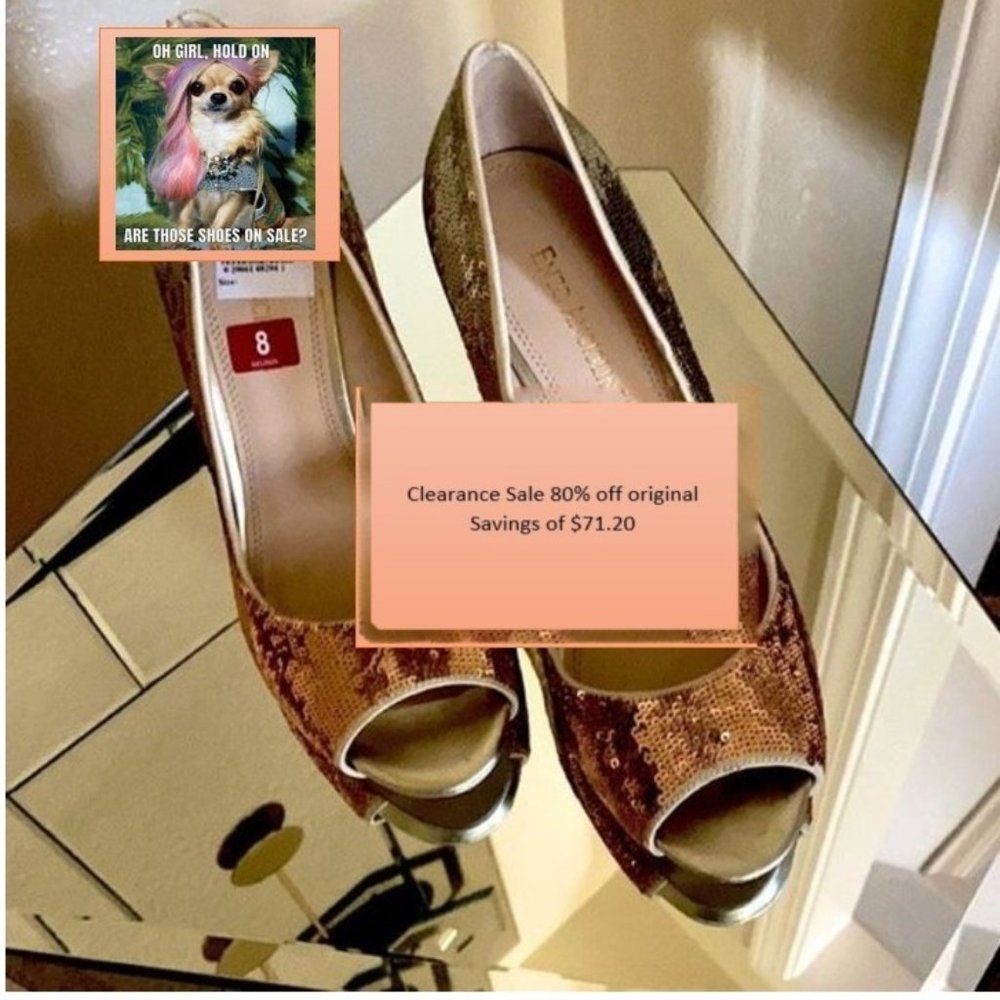 👠NWT Gold Sequin Stilettos  Final Clearance Save for Sas